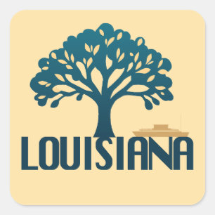 Louisiana United States of America Square Sticker
