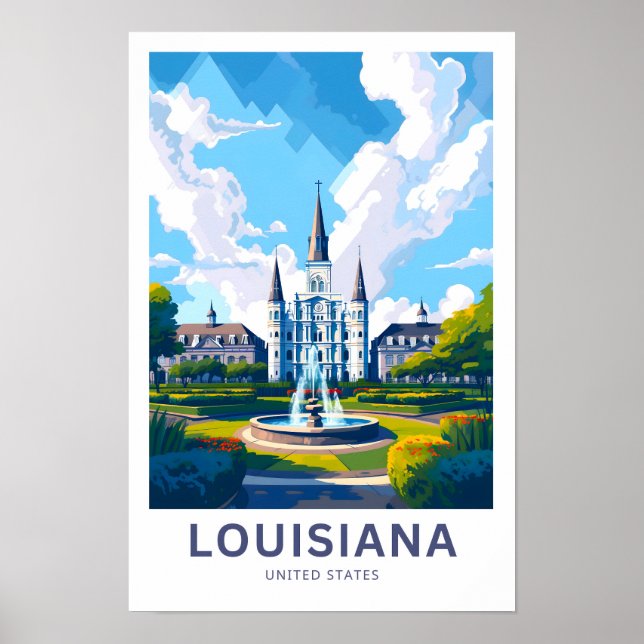 Louisiana United States Travel Print (Front)