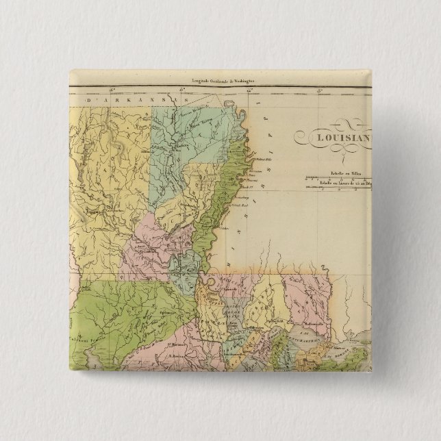 Louisiana US 15 Cm Square Badge (Front)