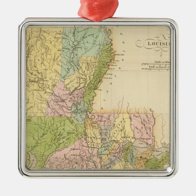 Louisiana US Metal Tree Decoration (Front)