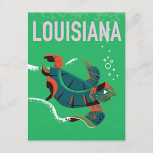 louisiana USA vintage travel poster art Postcard