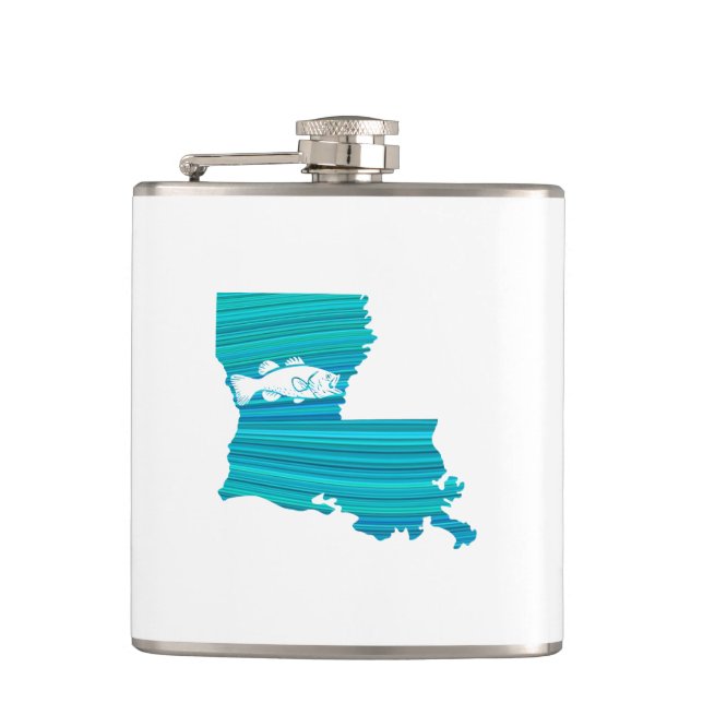 Louisiana Wave Fishing Hip Flask (Front)