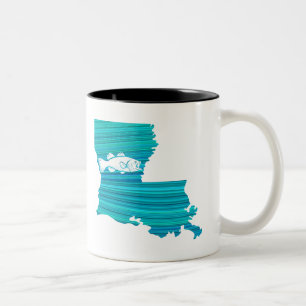 Louisiana Wave Fishing Two-Tone Coffee Mug