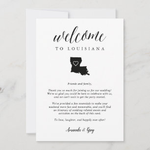 Louisiana Wedding Welcome Letter & Itinerary