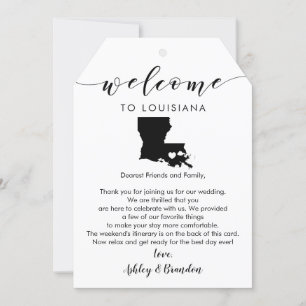 Louisiana Wedding Welcome Tag, Letter Itinerary