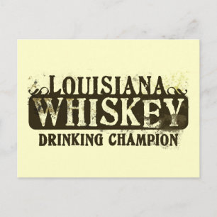 Louisiana Whiskey Drinking Champion Postcard