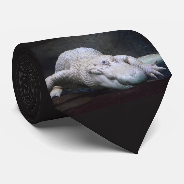 Louisiana White Alligator New Tie (Rolled)