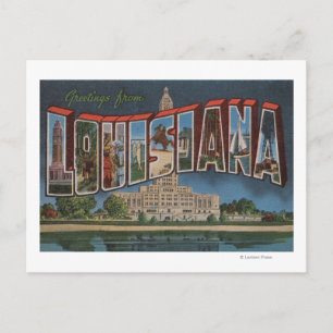 LouisianaLarge Letter ScenesLouisiana Postcard