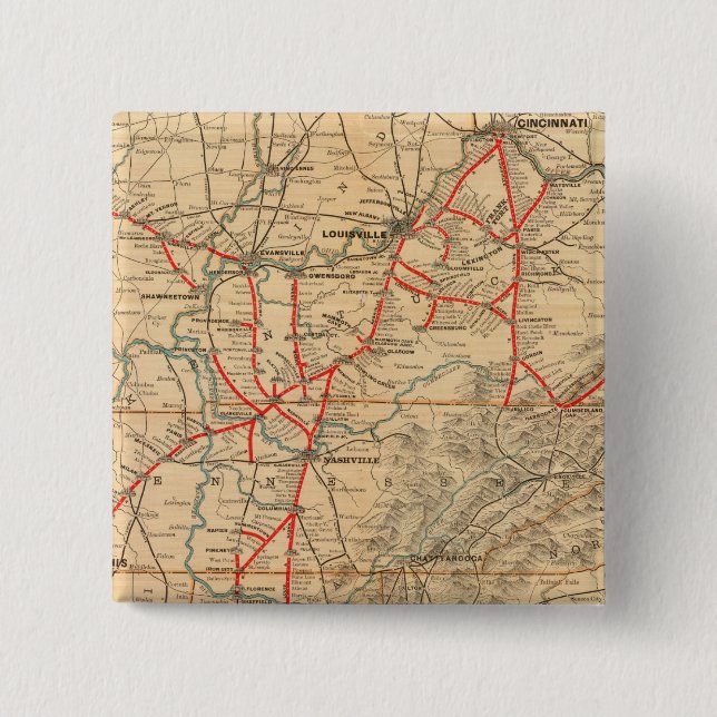 Louisville and Nashville Railroad 15 Cm Square Badge (Front)