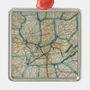 Louisville and Nashville Railroad 2 Metal Tree Decoration