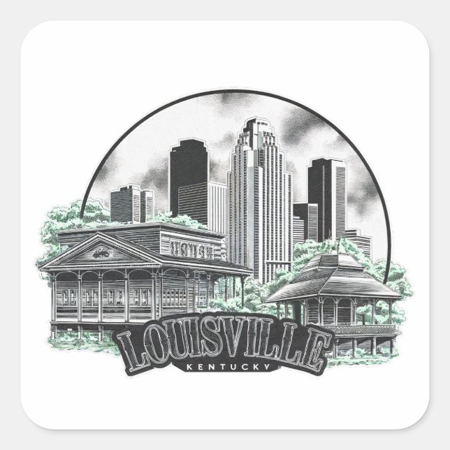 Louisville City Kentucky USA Square Sticker (Front)