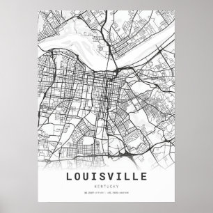 Louisville City Map Poster
