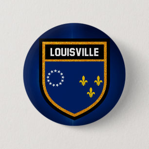 Louisville Flag 6 Cm Round Badge