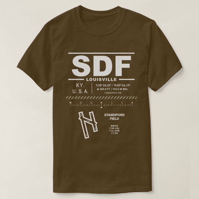 Louisville International Airport SDF T-Shirt (Design Front)