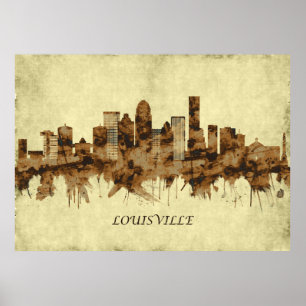 Louisville Kentucky Cityscape Poster