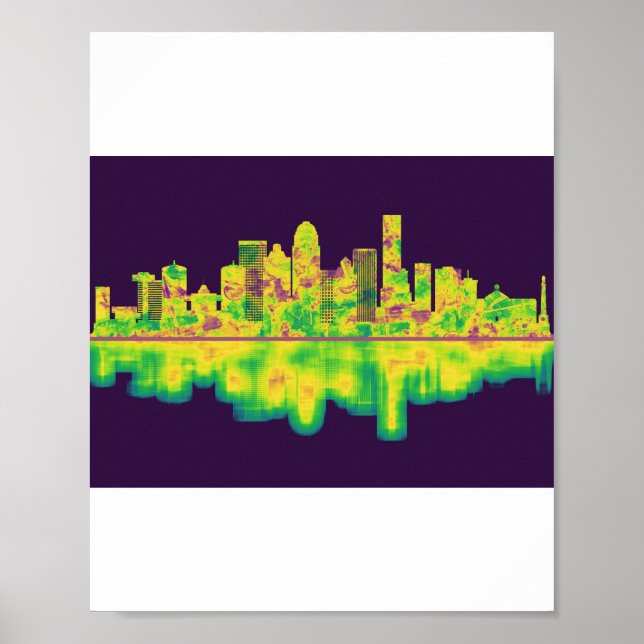 Louisville Kentucky Skyline Poster (Front)
