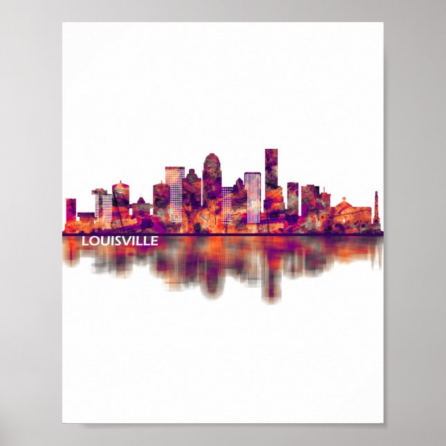 Louisville Kentucky Skyline Poster (Front)