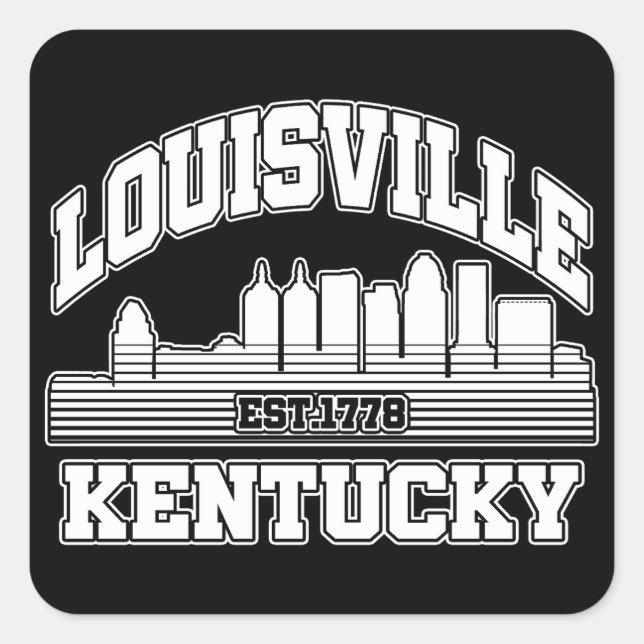 Louisville,Kentucky Square Sticker (Front)