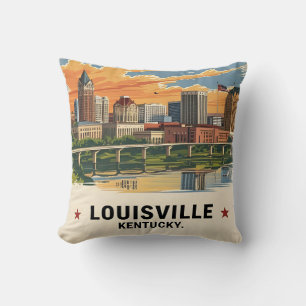 Louisville Kentucky USA Skyline Cushion