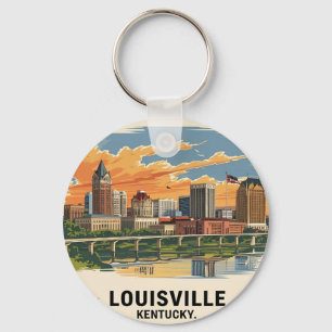 Louisville Kentucky USA Skyline Key Ring