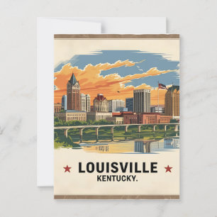 Louisville Kentucky USA Skyline Postcard