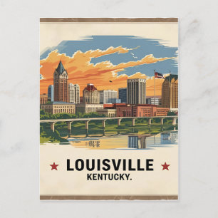 Louisville Kentucky USA Skyline Postcard