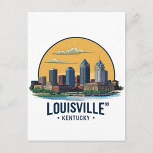 Louisville Kentucky USA Skyline Postcard