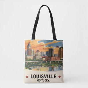 Louisville Kentucky USA Skyline Tote Bag