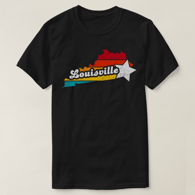 Louisville Kentucky Vintage Distressed Souvenir 2 T-Shirt (Design Front)