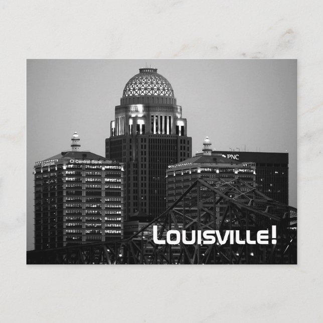 Louisville, KY - Black & White Print (Postcard) Postcard (Front)