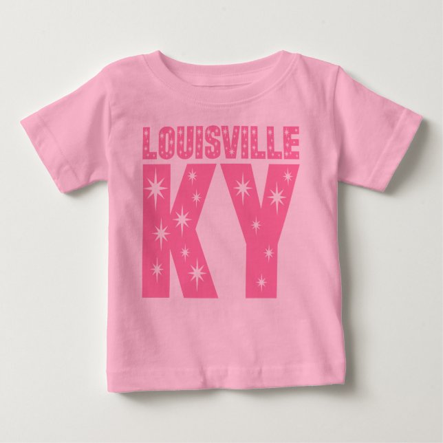 Louisville KY Kentucky Stars Baby Tee (Front)