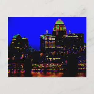 Louisville Neon Skyline Postcard