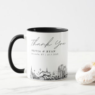 Louisville Sketch Simple Custom Wedding Coffee Mug