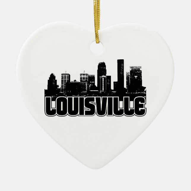 Louisville Skyline Ceramic Ornament (Front)