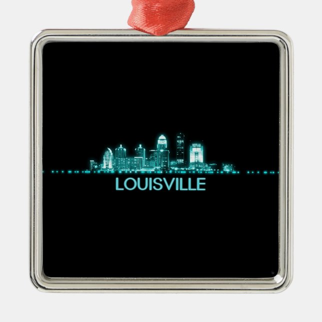 Louisville Skyline Metal Ornament (Front)