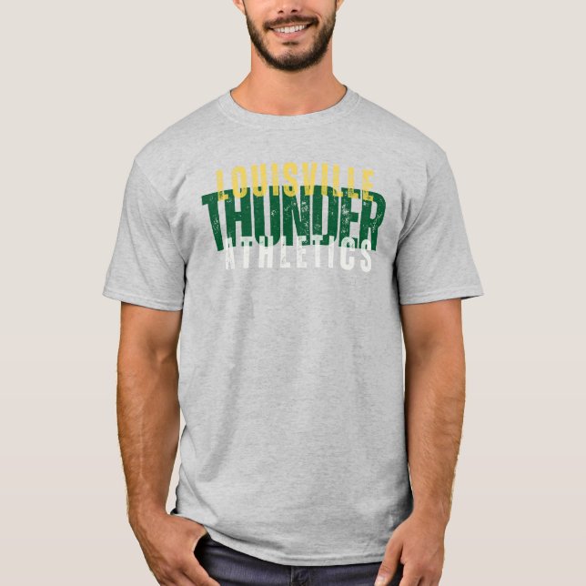 Louisville Thunder Athletics (for Grey shirts) T-Shirt (Front)