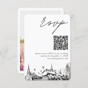Louisville Wedding Modern RSVP QR Code Enclosure Card