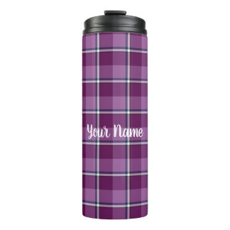 Loulou and Trendy Pink Plaid Customisable Tumbler