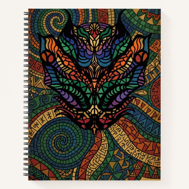 Loulou Arts Mosaic 8.5" x 11" Deluxe Notebook (Front)