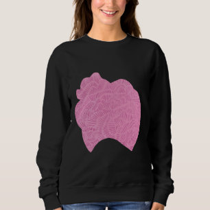 Loulou De Pomeranian Spitz Dog Silhouette Graphic  Sweatshirt