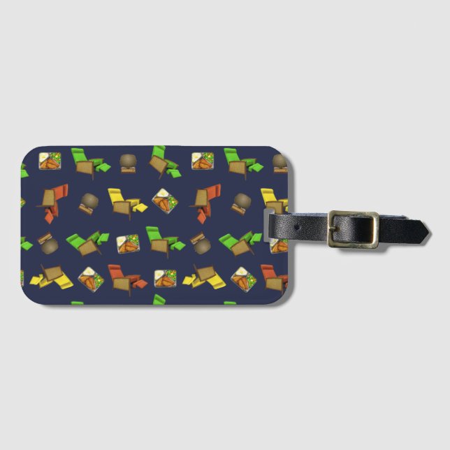 Lounge Lizard Luggage Tag (Front Horizontal)