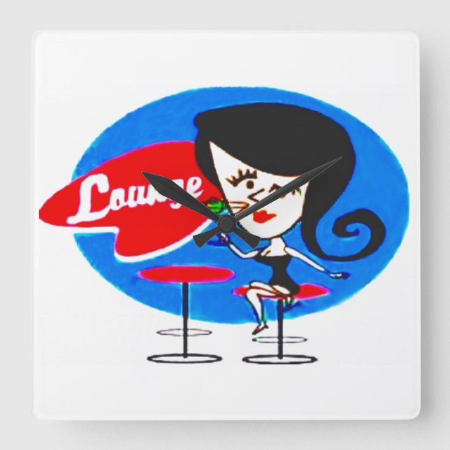 Lounge Square Wall Clock (Front)