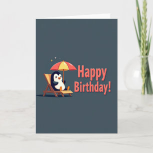Lounging Bird Birthday Card