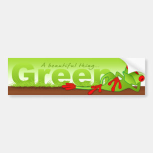 Lounging Frog Bumper Sticker