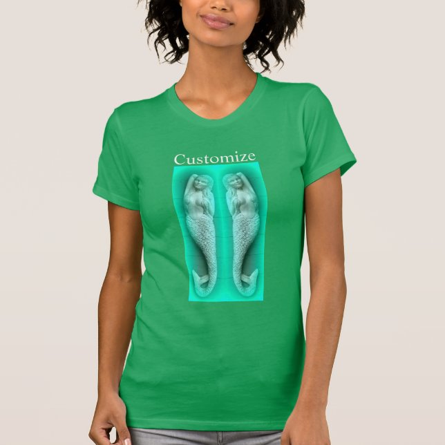 Lounging green mermaids  T-Shirt (Front)