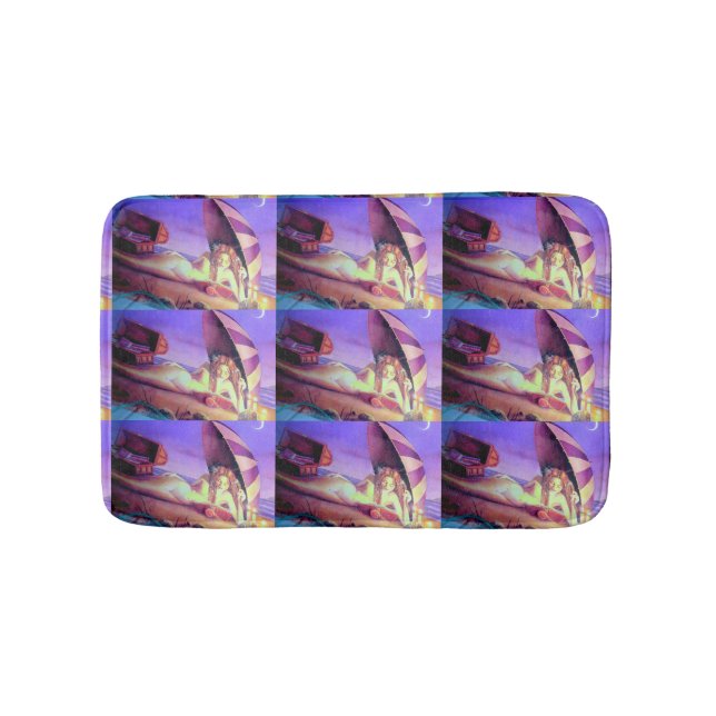 lounging  mermaids  pattern bath mat (Front)