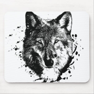 Loup Animal Forêt Sauvage Nature Monde Terre Libre Mouse Pad
