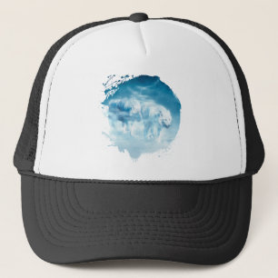 Loup Blanc Animal Vie Sauvage Jungle Nature Trucker Hat