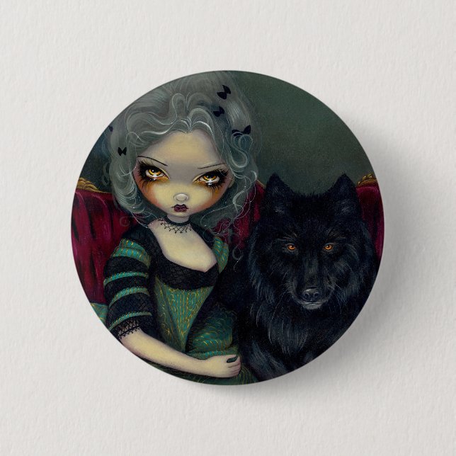 "Loup-Garou: Noir" Button (Front)