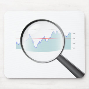 Loupe on stock market  Mousepad